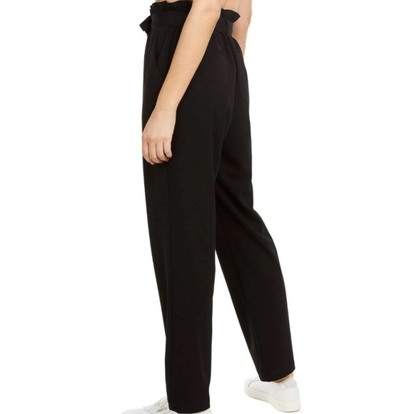 New mason & belle Women's Paperbag Waist Pants Black Size medium - Picture 2 of 10